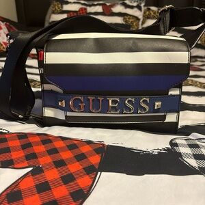 Guess Black and Blue Interior Bag